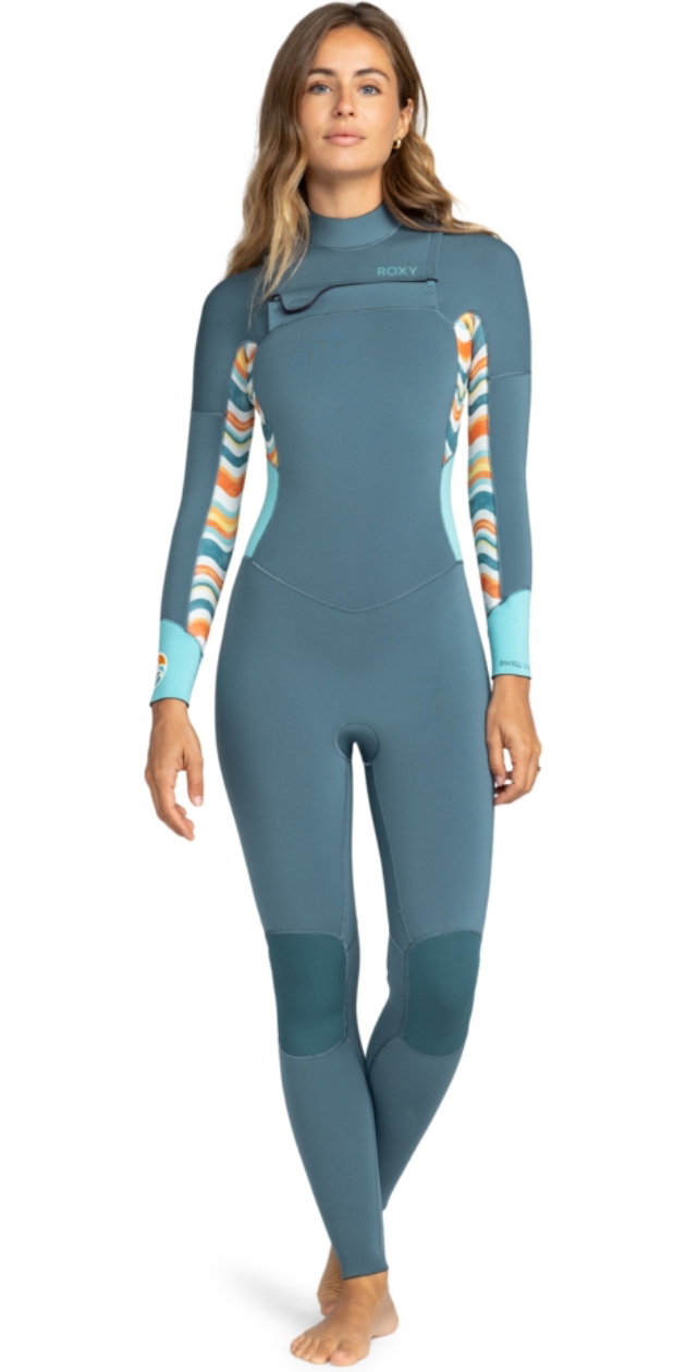2025 Roxy Womens Swell Series 4/3mm Chest Zip Wetsuit ERJW103125